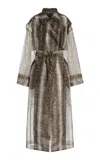 Lapointe Compact Jersey Mock Neck Bodysuit In Python