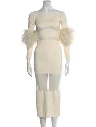 Pre-owned Lapointe Square Neckline Long Dress W/ Tags In Neutral