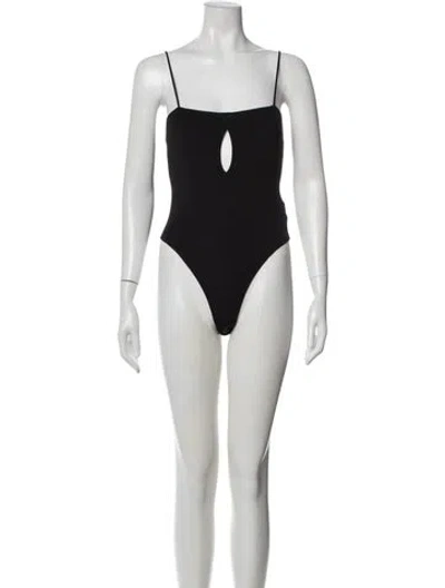 Pre-owned Lapointe Square Neckline Sleeveless Bodysuit In Neutral