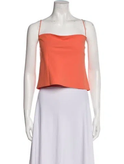 Pre-owned Lapointe Square Neckline Sleeveless Crop Top W/ Tags In Orange
