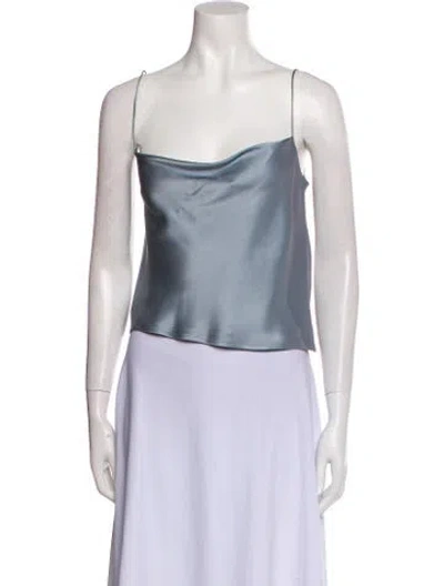 Pre-owned Lapointe Square Neckline Sleeveless Crop Top In White