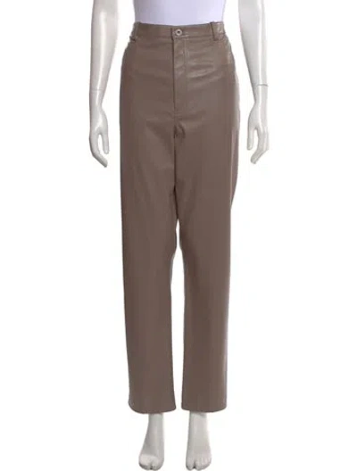 Pre-owned Lapointe Straight Leg Pants In Brown