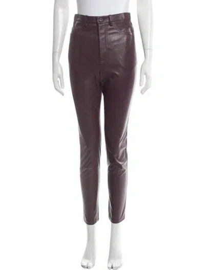 Pre-owned Lapointe Straight Leg Pants In Burgundy