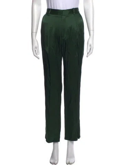 Pre-owned Lapointe Straight Leg Pants In Green