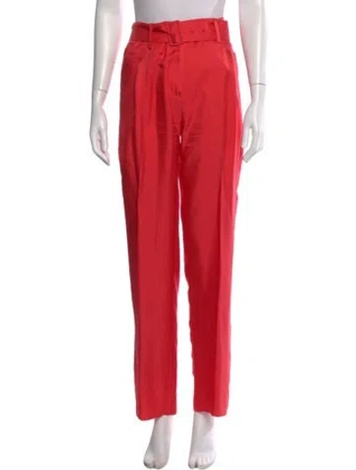 Pre-owned Lapointe Straight Leg Pants In Red