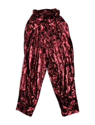 Pre-owned Lapointe Straight Leg Pants In Red