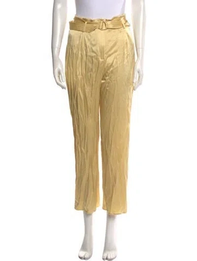 Pre-owned Lapointe Straight Leg Pants In Yellow