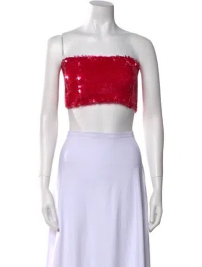 Pre-owned Lapointe Strapless Crop Top W/ Tags In Multi