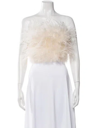 Pre-owned Lapointe Strapless Crop Top W/ Tags In Neutral