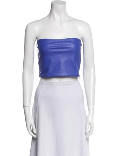 Pre-owned Lapointe Strapless Crop Top W/ Tags In Purple