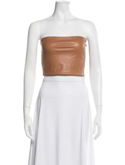 Pre-owned Lapointe Strapless Crop Top W/ Tags In Purple