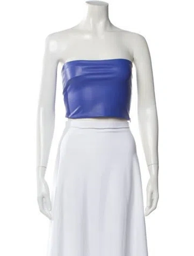Pre-owned Lapointe Strapless Crop Top In White
