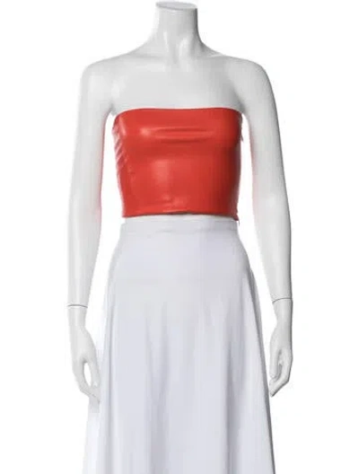 Pre-owned Lapointe Strapless Crop Top In White