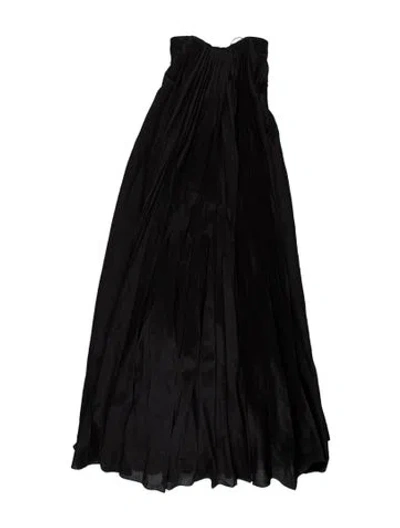 Pre-owned Lapointe Strapless Long Dress In Black