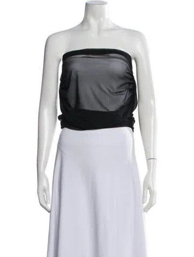 Pre-owned Lapointe Strapless Top In Black