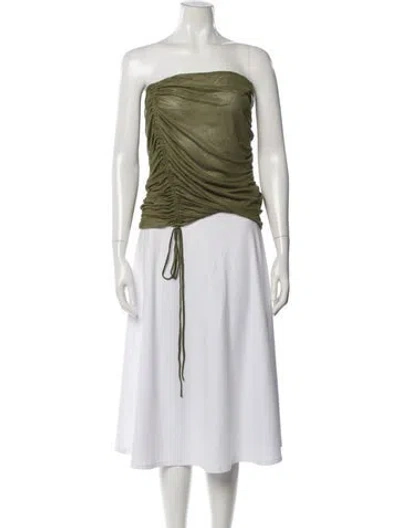 Pre-owned Lapointe Strapless Top W/ Tags In Green