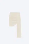 Lapointe Stretch Faux Leather Drape Mini Skirt In Sand