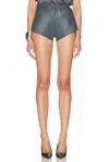 Lapointe Stretch Faux Leather Mini Short