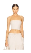 Lapointe Stretch Faux Leather Tube Top