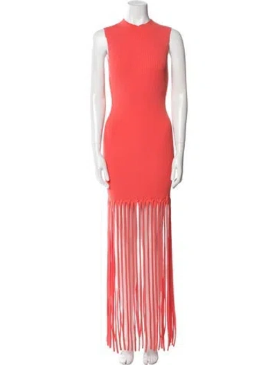 Pre-owned Lapointe Striped Mini Dress In Orange