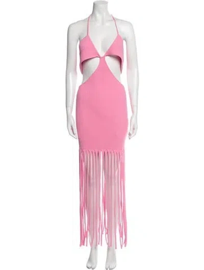 Pre-owned Lapointe Striped Mini Dress In Pink