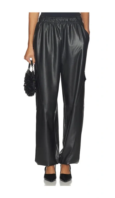Lapointe Textured Faux Leather Jogger In Black