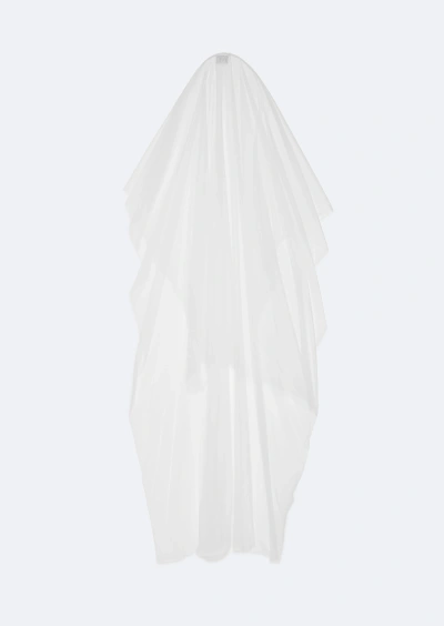 Lapointe Tulle Veil In White