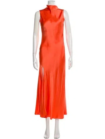 Pre-owned Lapointe Turtleneck Long Dress W/ Tags In Orange