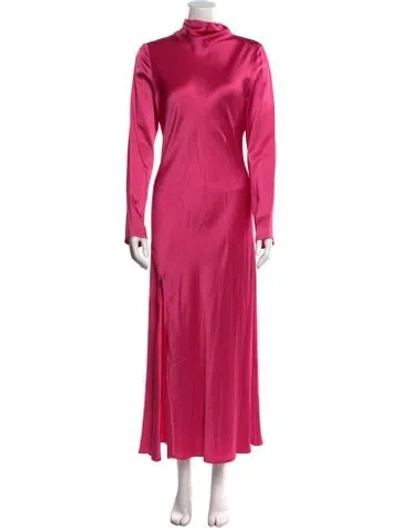 Pre-owned Lapointe Turtleneck Long Dress W/ Tags In Pink