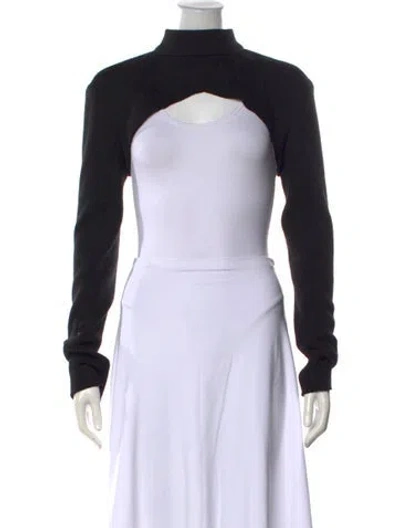 Pre-owned Lapointe Turtleneck Long Sleeve Top In Black