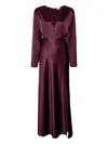Lapointe V-neck Side-slit Dress In Purple