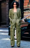 Lapointe Vegan Stretch-leather Bodysuit In Green