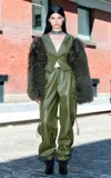 Lapointe Vegan Stretch-leather Jogger Pants In Green
