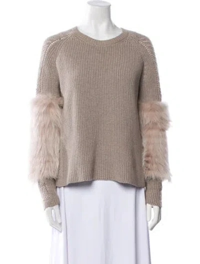 Pre-owned Lapointe Vintage Scoop Neck Sweater In Neutral