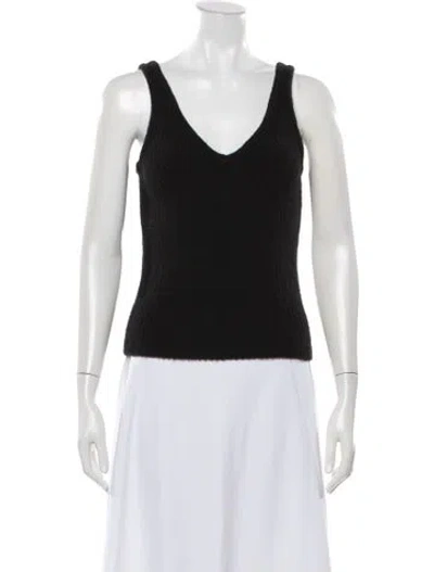 Pre-owned Lapointe Vintage V-neck Sweater In Black