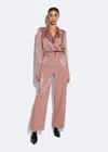 Lapointe Vinyl Straight Leg Pant In Mauve