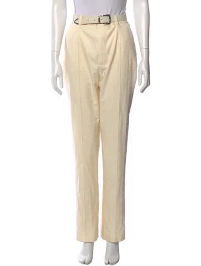 Pre-owned Lapointe Virgin Wool Straight Leg Pants In Neutral