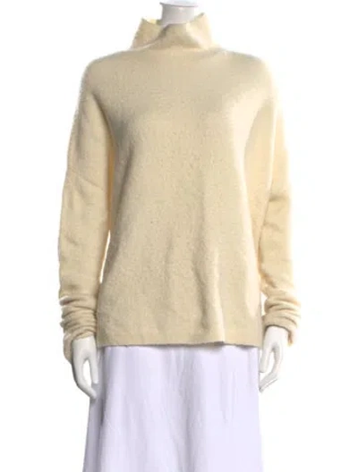 Pre-owned Lapointe Virgin Wool Turtleneck Sweater In Neutrals