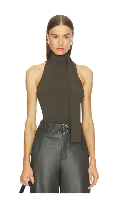 Lapointe Viscose Halter Top In Green