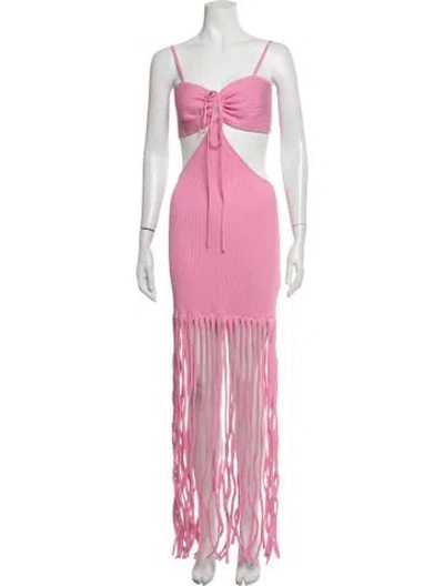Pre-owned Lapointe V-neck Long Dress W/ Tags In Pink