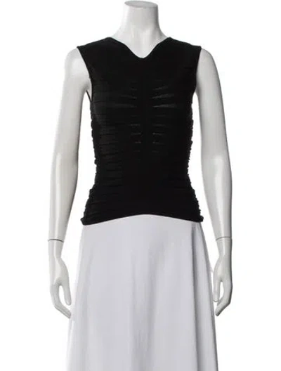 Pre-owned Lapointe V-neck Sleeveless Top In Black