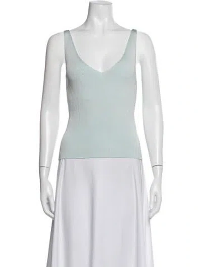 Pre-owned Lapointe V-neck Sleeveless Top In Blue