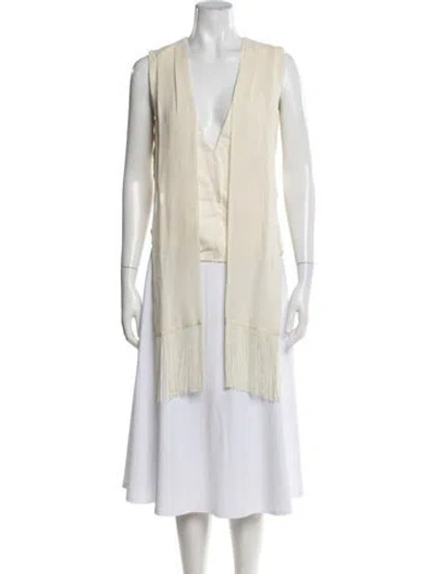 Pre-owned Lapointe V-neck Sleeveless Top In Neutral
