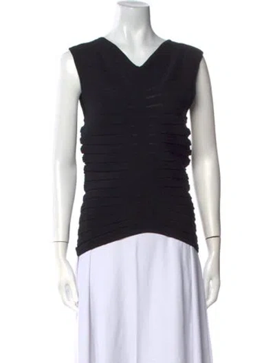 Pre-owned Lapointe V-neck Sleeveless Top W/ Tags In Black