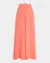 Lapointe Wide Leg Georgette Pants In Hot Pink
