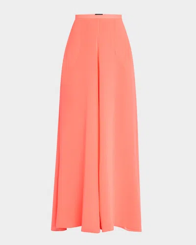 Lapointe Wide Leg Georgette Pants In Hot Pink