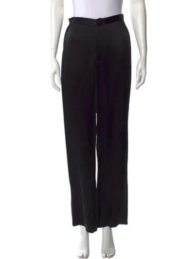 Pre-owned Lapointe Wide Leg Pants In Black