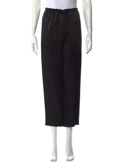 Pre-owned Lapointe Wide Leg Pants In Black