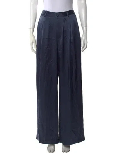 Pre-owned Lapointe Wide Leg Pants In Blue/metallic