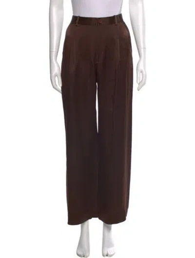 Pre-owned Lapointe Wide Leg Pants In Brown